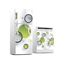 Ayrex Ve Bulaşık Makinası Beyaz Eşya Kaplama 3d Yeşil Yuvarlak Diğer