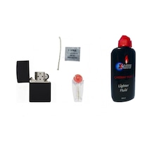 Zippo Siyah Benzinli Çakmak X-Lite Benzin 80 Ml Zippo Taş Fitil