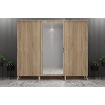Beyzade Sürgülü Portmanto Vestiyer Meşe208 Cm Beyzade Sürgülü Portmanto Vestiyer Meşe208 Cm