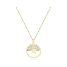 Diamond Line-Gülaylar - Sarı Altın 14 Ayar Yıldız Kolye 332973758