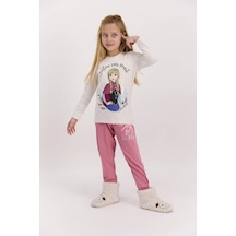 Frozen Kız Çocuk Pijama Takımı 4607 Çok Renkli