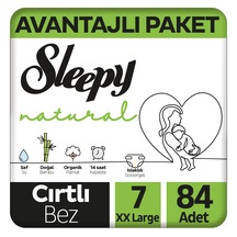 Sleepy Natural Avantajlı Paket Bebek Bezi 7 Numara Xxlarge 84 Adet