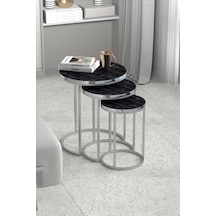 Zigon Sehpa C Lüx Gümüş Bendir