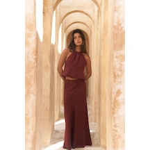 Mai Collection Mai Studios Co. Malmvira Kiremit Keten Crop Etek Takım Kiremit