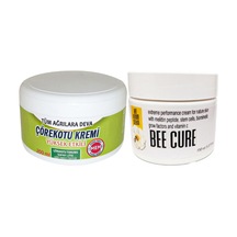 Çörek Otu Kremi Büyük Xlboy 200 Ml Agrilar İçin Krem Green + Bee Cure 150 Ml Krem / Diz Dirsek İskelet Sırt Bel Kas Eklem Ağrılarına Masaj Seti