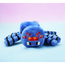 İthal Kumaş Minecraft Jinx Mojang Blue Spider Karakter Figür Peluş Oyuncak Uyku Oyun Arkadaşı 30 Cm.