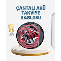 Hnrlıshp 1200a Güçlü Akü Takviye Kablosu 2m Büyük Maşalı Acil Yardım 2 Metre