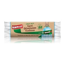 Tekrar Dönüştürülebilir Geri Dönüşüm Torbası 55x60 Cm 10'lu, Sızdırmaz, Kolay Bağlanabilir Atık Poşeti, Ev, Ofis, Okul, Restoran, Market, Otel, Hastane, Apartman, Park, Bahçe, Depo, Fabrika