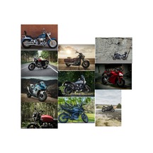 Motosiklet Temalı Poster Duvar Kağıdı Seti