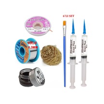 Mechanic Lehim Teli 0,3mm 40gr Havya Uc Temizleyici Rslasm Flux Ve Cp-2015 Lehim Emme Teli Seti1 St04
