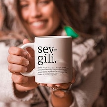 Sevgili Kelime Anlamlı Hediyelik Kupa Bardak Acı Kahve