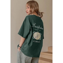 Unisex Fructification Baskılı Tasarım Tshirt Yeşil