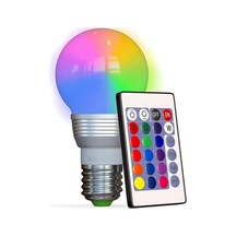 Uzaktan Kumandalı Renk Değiştiren Led Ampul 2'li Paket 16 Farkl Çok Renkli