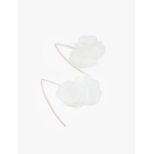 Koton Büyük Sallantılı Çiçekli Küpe Beyaz 6sak70322aa