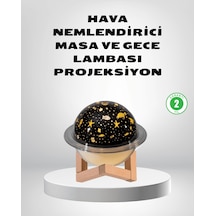 Usb Projeksiyon Gece Lambası Ve Hava Nemlendirici Aromaterapi Destekli, Taşınabilir Mini - Xuczzznemlendiricism-3