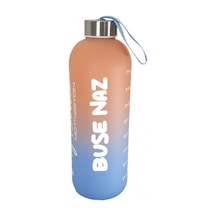 Kişiye Özel Renkli Motivasyon Cam Su Matarası 1 L Hk2705