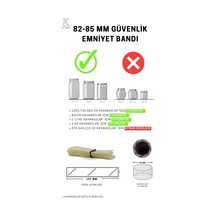 Standart Kavanoz Güvenlik Emniyet Bandı 100 Adet 82-85 MM Ağız Çapına Uygun 137 x 30 MM Baskılı