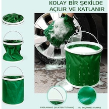 Protackle Katlanabilir Araç Yıkama Kovası 9 Lt Haki