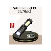 Küçük Boy Şarjlı Led El Feneri Taşınabilir Klipsli Belirtilmemiş