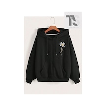 Tarzsokak Papatya Hırka Unisex Siyah