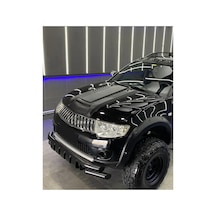 Mitsubishi L200 2007-2014 Kaput Scoop Kaplama Kaput Üstü Hava Girişi Görünümlü Kaplama Siyah