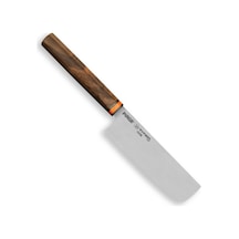 12106 Titan East Dilimleme Nakiri Şef Bıçağı 16 Cm - Ceviz Sap Çok Renkli