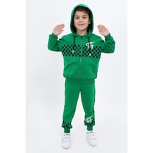 Toontoy Kids Toontoy Erkek Çocuk Baskılı Eşofman Takım Çimen Yeşili