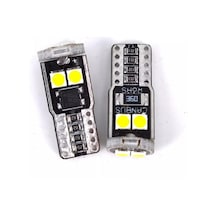 T10 Led Metal Platin W5W 6 Ledli Beyaz Park Tavan Plaka Ampülü 2