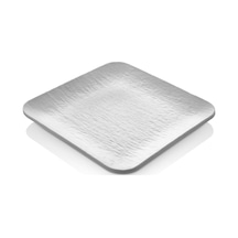 6 Adet Mat Beyaz Kare Melamin Tatlı Tabağı Servis Tabağı - Bulaşık Makinesinde Yıkanabilir 26 Cm