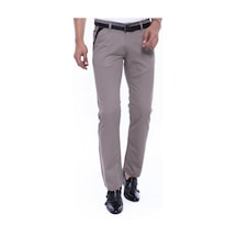 Garnili Cepli Desensiz Slim Fit Bej Erkek Pantolon - Wessi Siyah