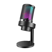 Rgb Kontrollü Usb Mikrofon, Oyun Ve Yayın İçin Uygun Tasarım Açık Mavi