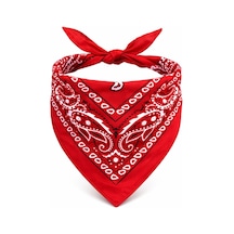Kırmızı Kovboy Fuları Çocuk Bandana Western Desenli Boyun Fuları - Kyut-762784 Renkli