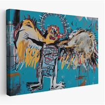Harita Sepeti Jean Michel Basquiat'ın Düşmüş Melek Eseri Kanvas Tablo-5000-50x70