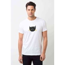 Follow Myfeet Baskılı Beyaz Erkek Tshirt