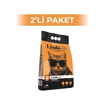 Lindocat Charme Kadife Çiçeği Ve Amber Kokulu Topaklanan Kalın Taneli Bentonit Kedi Kumu 10 Lt 2 Adet