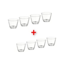 8 Adet Tealight Mumluk 6x8 Cm Cam Tealight Mum Kabı Dekoratif Salon Mumluğu Şeffaf - 918196321 Şeffaf