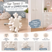 Kar Tanesi Dolap Ve Çekmece Kulpu Fiğürlü Dolap Kulpu Vida İle Gönderilmektedir Beyaz