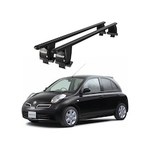 Royal Nissan Micra / March 2002-2010 Uyumlu Siyah Kilitli Ara Atkı Port Bagaj Tavan Barı