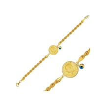 22 Ayar Halat Zincirli Ata Yarım Bileklik