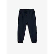 Koton Jogger Pantolon Beli Bağlamalı Cepli Lacivert 5wmb40015tw Lacivert