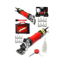 Dragro Alman Drg-4200w Devir Ayarli Bakir Sargili Çelik Şanzuman Koyun Keçi Kirkma Makinesi 4 Üst Bıçak Red