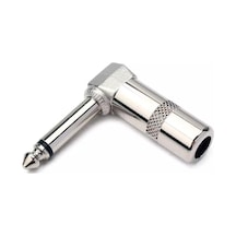 Gitar Jack 6.3 Mm Mono L Tip Metal Jack