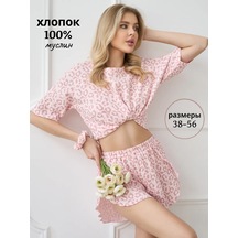 P.u.n.a. Müslin Şort Ve Tişörtlü Pijama 373429491 Pembe P.u.n.a. Müslin Şort Ve Tişörtlü Pijama 373429491 Pembe