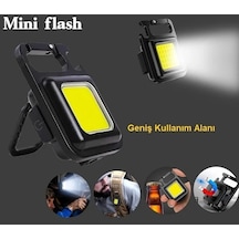 Himarry Mini 30 Ledli Mıknatıslı Anahtarlık Flash Kamp Lambası Askılı Kapak Açacaklı Şarjlı Fener41542144456328