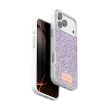 Onegif Apple İphone Uyumlu 17 Pro Max Bright Simli Kapak - Lila Çok Renkli