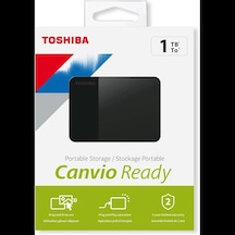 Toshıba Hdtp310ek3aa, Canvio Ready, 1tb, 2.5" Usb 3.0, Taşınabilir, Harici Hdd, Black