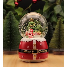 Hediyebiziz  Yılbaşı Kar Küresi Noel Işıklı Ve Müzikli Christmas Noel Baba 6