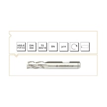 Mte Hsse Dın 844/bn Parmak Freze 16mm Kısa