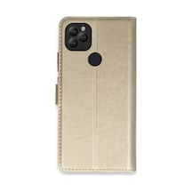 General Mobile Gm 22 Kılıf Trend S Plus Kapaklı Kılıf - Gold
