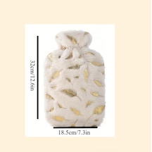 Ofisinn Yaprak Desenli Peluş Sıcak Su Torbası 2 L